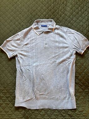 Apt. 9 Light baby blue Polo Shirt with Knit Detail